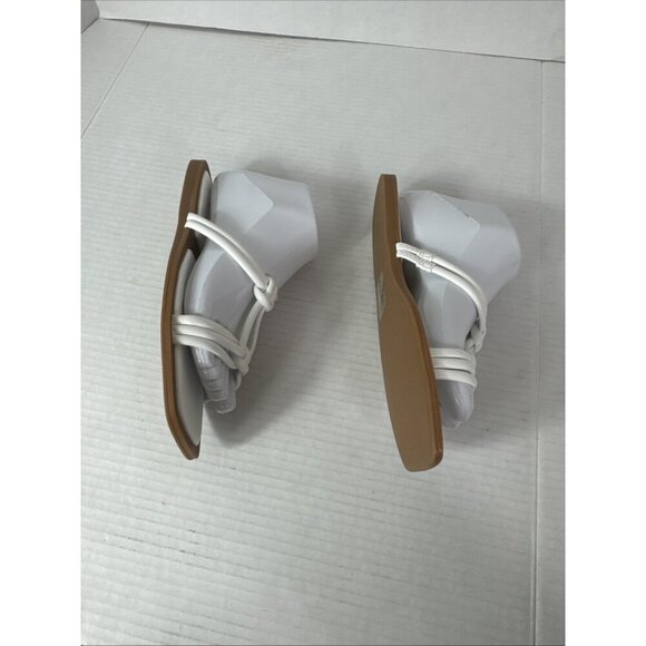 Azalea Wang Women's 7 Stetson White Slip On Square Toe Knot Sandals New 0185 - Picture 12 of 14